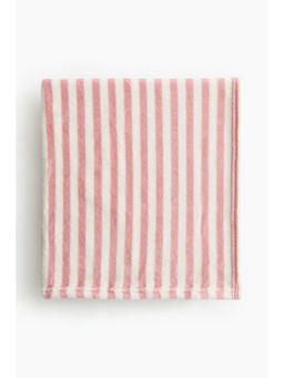 H&M - Pink Striped Fleece Blanket