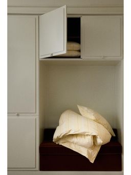 H&M - Yellow Cotton Percale Double/King Duvet Cover Set