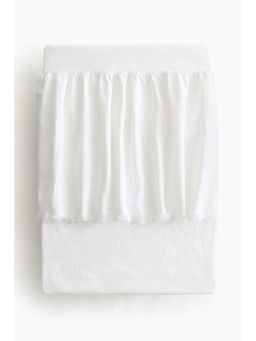 H&M - White Linen-Blend Bedspread