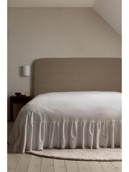 H&M - White Linen-Blend Bedspread