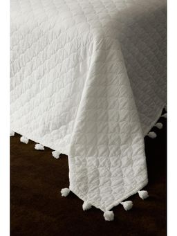 H&M - White Quilted Cotton Bedspread