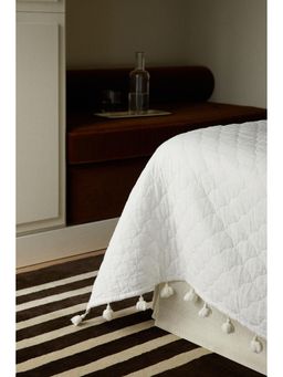 H&M - White Quilted Cotton Bedspread