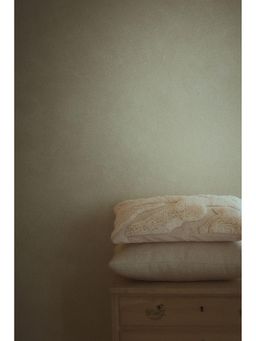 H&M - Beige Textured Cotton Cushion Cover