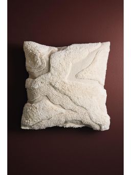 H&M - Beige Textured Cotton Cushion Cover