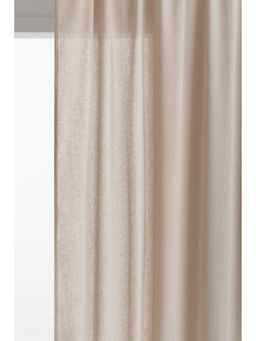 H&M - Beige 1-Pack Wide Linen-Blend Curtain Length
