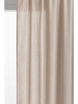 H&M - Beige 1-Pack Long And Wide Linen-Blend Curtain Length