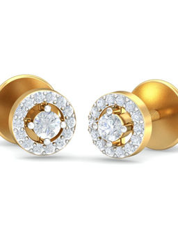 KuberBox - 18K The Candour Stud Earrings for Women and Girls