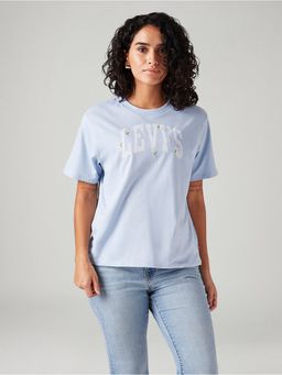 Levi's - Womens Logo Printed Relaxed Fit T-Shirt -Blue