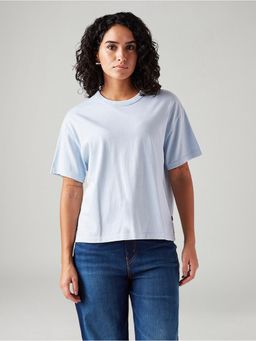 Levi's - Womens Solid Relaxed Fit T-Shirt -Blue