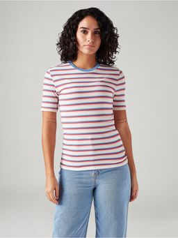 Levi's - Womens Striped Slim Fit T-shirt -Multi-Color