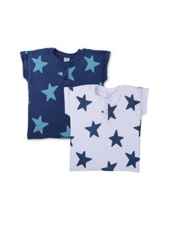 Blumbuds - Boys Star Graphic Cotton T-shirt - Multi-Color