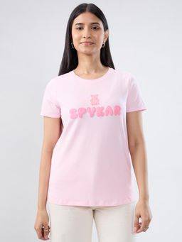 Spykar - Pink Graphic Regular Fit T-shirt