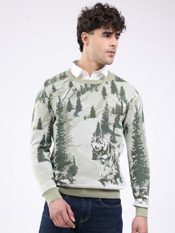 Monte Carlo - Men's Round Neck Full Sleeve Sweatshirt - Green