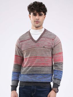 Monte Carlo - Men's V-Neck Full Sleeve Sweatshirt - Multi-Color