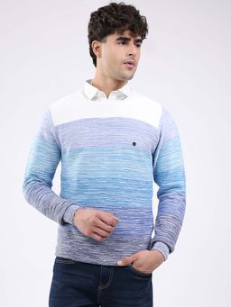 Monte Carlo - Men's Round Neck Full Sleeve Pullover - Blue