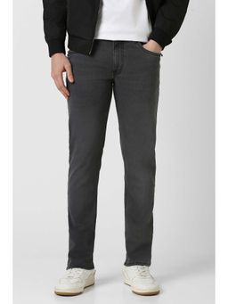 Peter England - Men Grey Mid Wash Jeans