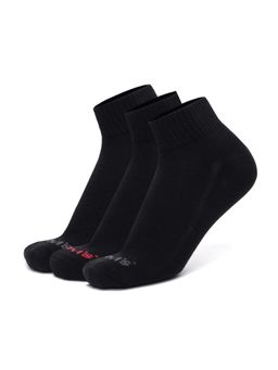 Levi's - LS201 Mens Cotton Stretch Ankle Length Half Terry Socks - Black (Pack of 3)