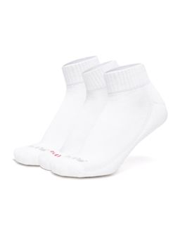 Levi's - LS202 Mens Cotton Stretch Ankle Length Half Terry Socks - White (Pack of 3)