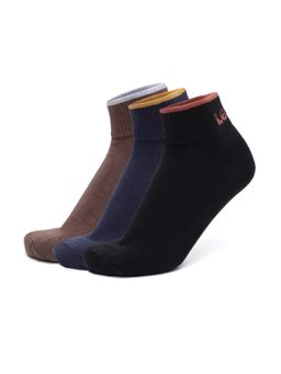 Levi's - LS205 Mens Cotton Stretch Ankle Length Socks - Multi-Color (Pack of 3)