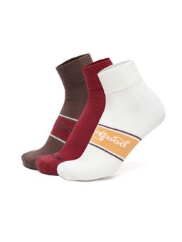 Levi's - LS207 Mens Cotton Stretch Ankle Length Socks - Multi-Color (Pack of 3)