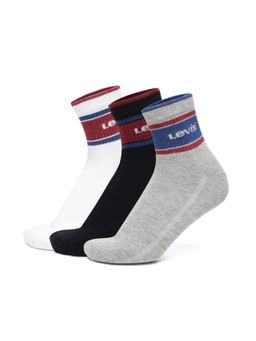 Levi's - LS208 Mens Cotton Stretch Ankle Length Socks - Multi-Color (Pack of 3)