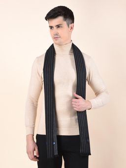 Cantabil - Men Black Winter Warm Casual Muffler