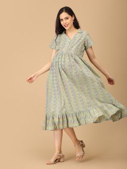 The Mom Store - ColorWhirl Maternity & Nursing Dress