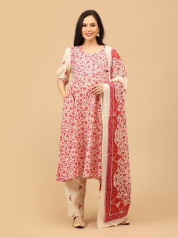 The Mom Store - Vibe in Bloom Maternity & Nursing Kurta & Pant With Dupatta