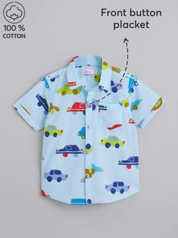 Hopscotch - Pure Cotton All Over Print Shirt