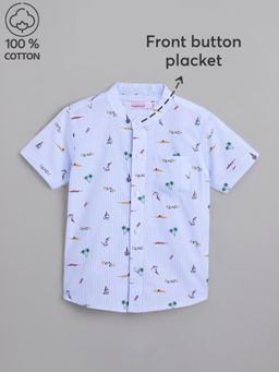 Hopscotch - Pure Cotton All Over Print Shirt
