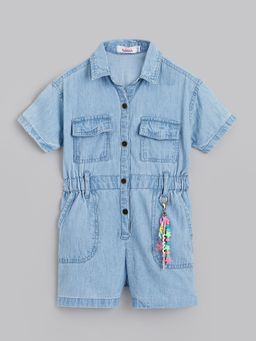 Hopscotch - Pure Cotton Denim Playsuit