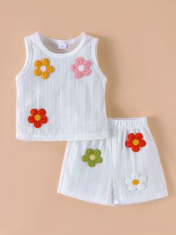 Hopscotch - 2-Pc Knitted Bloom Top and Shorts