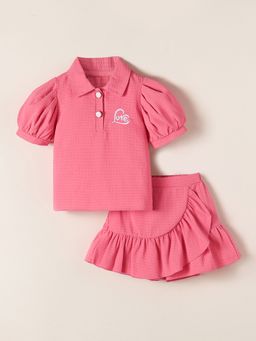 Hopscotch - 2-Pc Textured Top and Skorts