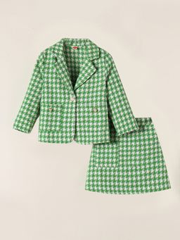 Hopscotch - 2-Pc Houndstooth Classic Blazer and Skirt