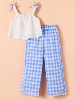 Hopscotch - 2-Pc Breezy Gingham Top and Pant