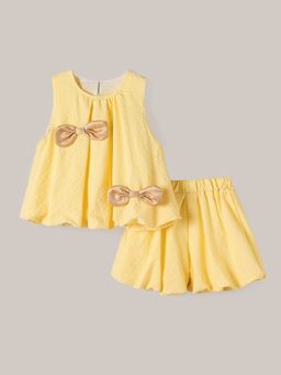 Hopscotch - 2-Pc Bow Applique Top and Shorts