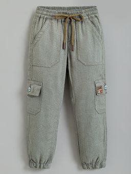 Hopscotch - Grey Textured Utility Jogger