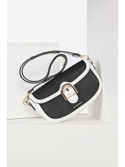 Van Heusen - Women Black Colorblock Casual Handbag