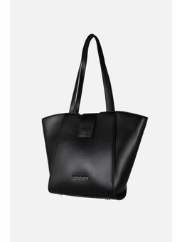 Van Heusen - Women Black Solid Casual Tote Bag