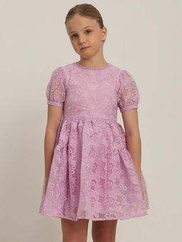 VERO MODA - Pink Embroidered Flared Dress