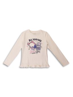 Guess - Beige Printed Regular T-Shirt