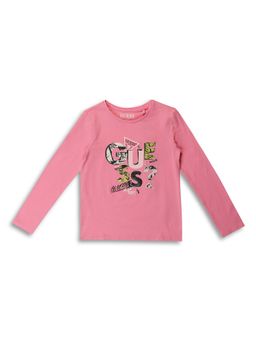 Guess - Pink Printed Regular T-Shirt