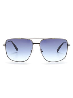 Tommy Hilfiger - Blue Navigator Sunglasses Full Rim Silver Frame With Gradient