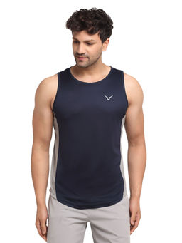 INVINCIBLE - Navy Blue Mens Contrast Vest