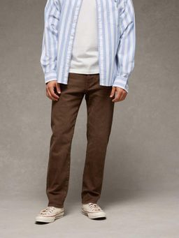 American Eagle - Men Brown Cotton Blend Mid Waist Jeans