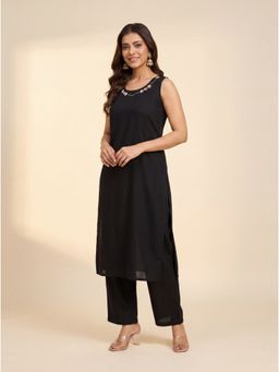 Alaya by Stage3 - Black Blossom Kurta with Pant