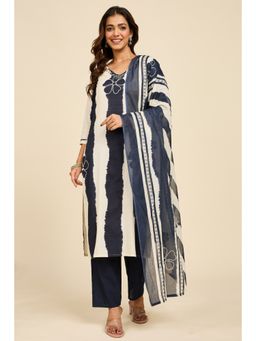 Alaya by Stage3 - Indigo Stripe Cotton Kurta with Pant