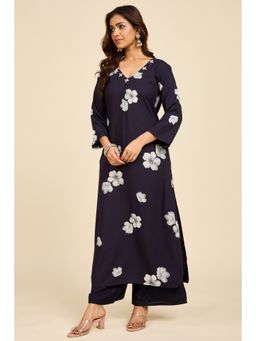 Alaya by Stage3 - Midnight Floral Pakistani Kurta with Pant