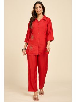 Alaya by Stage3 - Red Embroidered Co-Ord Set