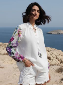 Dora Dori - Women White Cotton Top